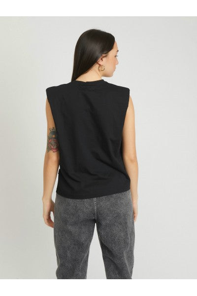 T-SHIRT SPALLINE CILIEGIE NERA