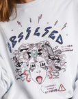 GRAPHIC SWEATSHIRT EMBROIDERED WHITE COULISSE