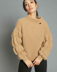 CAMEL NECK SWEATER WITH CRATER NECK AND ROLLS