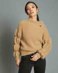 CAMEL NECK SWEATER WITH CRATER NECK AND ROLLS
