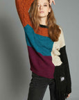 MAGLIONE PATCHWORK BRUCIATO